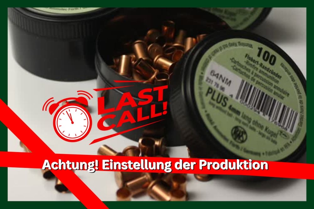Einstellung der Produktion Zimmerstutzen-Randzünder