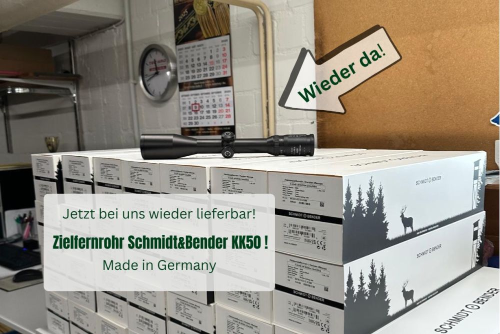 Zielfernrohr Schmidt&Bender KK50 eingetroffen!